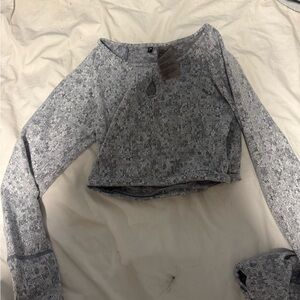 Gymshark Heathered Gray Long Sleeve Top